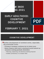 2-5-21 PPT Early Adulthood-Cognitive Development