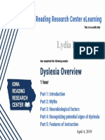 Dyslexia Certificate