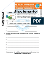 Ficha de El Diccionario Para Segundo de Primaria