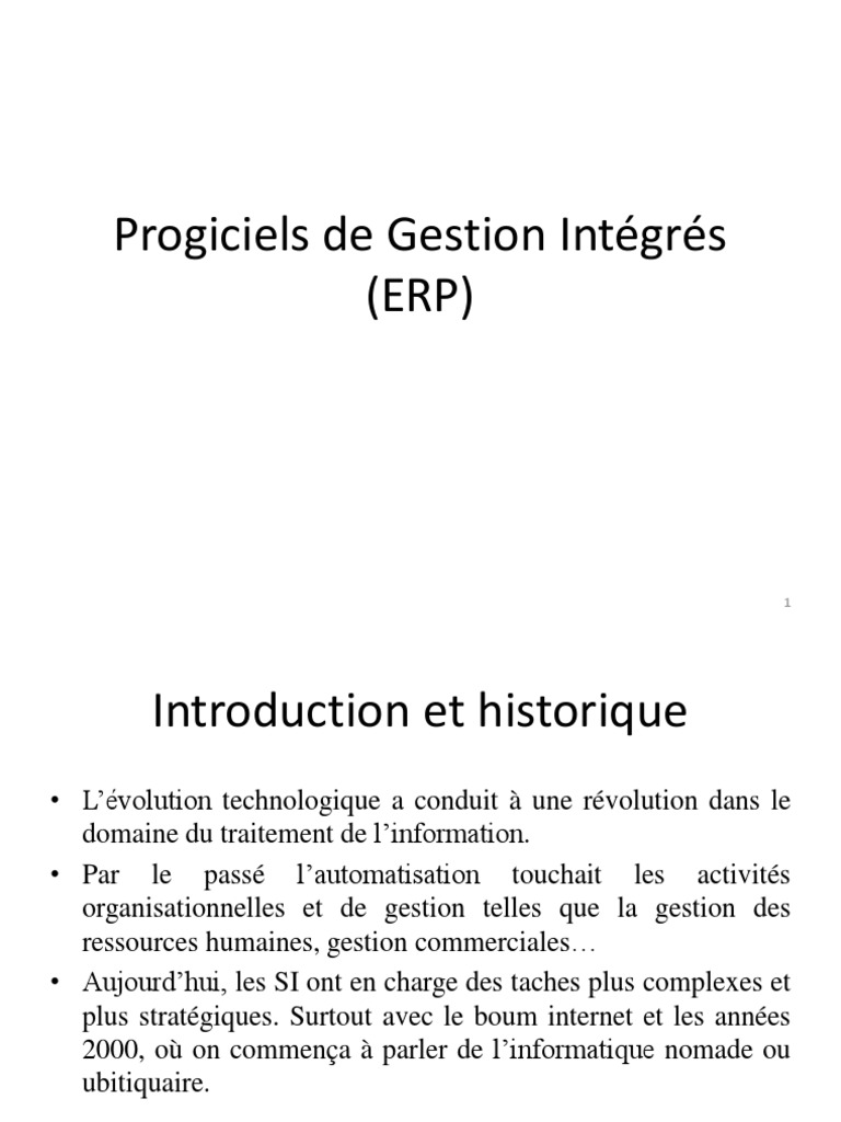 Page De Garde Cahier De Bord Tpe Chapitre 2 Progiciels de Gestion Intégrés (ERP) | PDF | Progiciel de  gestion intégré | Business