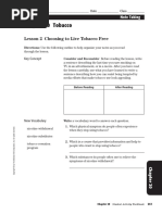 chapter 20 lesson 2 choosing to live tobacco free Chapter 20 Tobacco: Lesson 2 Choosing To Live Tobacco Free | PDF | Tobacco