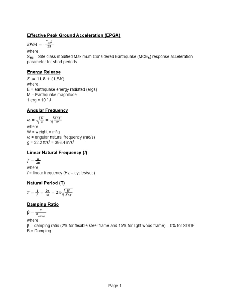 Seismic Design Parameters Overview | PDF | Earthquakes | Force