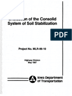 IADOT MLR 86 10 Evaluation Consolid System Soil Stablization 1987