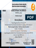 Kursus Bersertifikat K3 Industri Seri-3 BKTI-PII-L-0028117 Steven Johanes Signed
