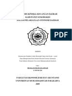 Analisis Kinerja Keuangan Daerah Kabupaten Sukoharjo Dalam Pelaksanaan Otonomi Daerah