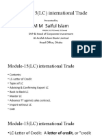 Module-15 (LC) International Trade M M Saiful Islam