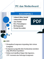 CPU dan Motherboard Komponen Penting Sistem Komputer