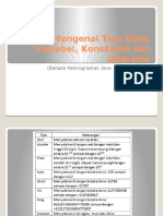 Mengenal Tipe Data-Variabel-Literal-Operator - 2