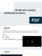 La altura (h) de una cuerpo orbitando la tierra