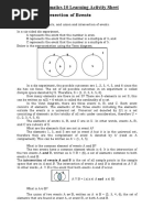 Union and Intersection of Events Expectations:: Sample Space Denoted by S. Therefore, S (1, 2, 3, 4, 5, 6)