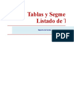 Tablas y Segmentaciones