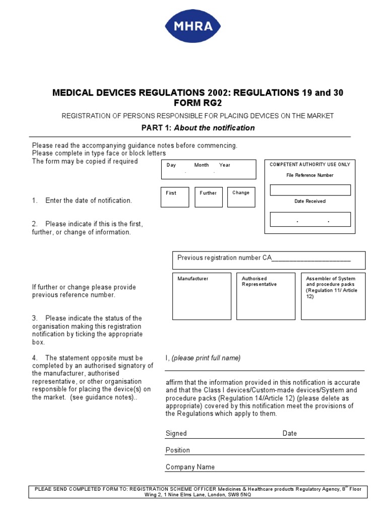 MEDICAL DEVICES REGULATIONS 2002 Reg2 and Guidance Sheet 14 July 2010