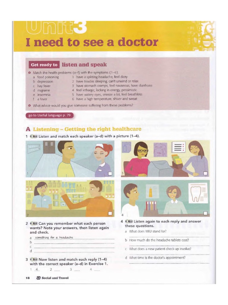 Lesson 3 See A Doctor | PDF