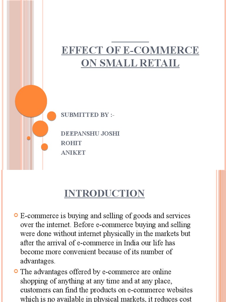 E-Commerce's Impact on Small Retail | PDF | E Commerce | Retail