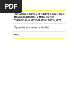 Download Usulan Pelatihan Karya Ilmiah Guru Jan 2011 by Sigit Artika SN50229346 doc pdf