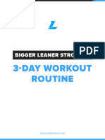 3-Day Workout Routine: Bigger Leaner Stronger