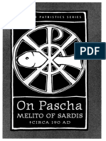On Pascha Melito of Sardis