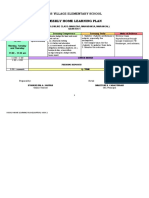 Weekly Home Learning Plan: Sss Village Elementary School