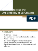 Factors Affecting the Employability of Ex-Convicts