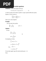 Separable Differential Equations