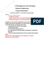 University of Management and Technology Software Engineering Project Deliverable 1