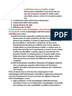 4 Il Ciclo Metodologico Dell'Informazione Scientifica