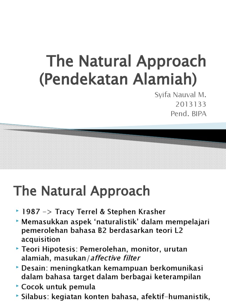 The Natural Approach | PDF