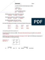 Punnett Square Practice Worksheet: Name: 1)