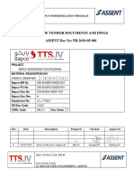 List of Vendor Documents and Dwgs ASSENT Doc No: PR-2019-05-001