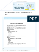 Portal Edutalks TOEFL Simulation (ETS) Vol.1