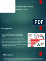 Utilization of Plastic Waste in Bituminous Roads