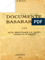 DOCUMENTE BASARABENE 17 Acte Privitoare La Satul Veprova-Putintei (1547-1800)