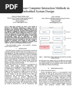 Teaching Human Computer Interaction Methods in Embedded System Design