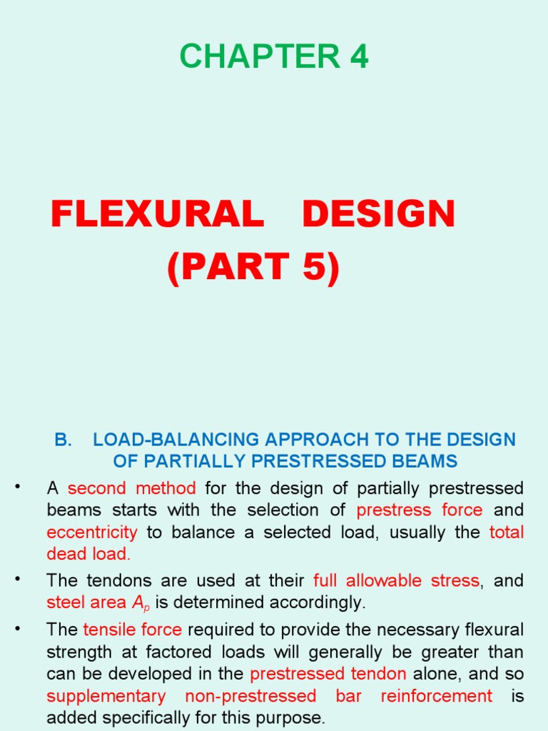 Chapter 4 Flexural Design - (Part 5) | PDF | Prestressed Concrete ...