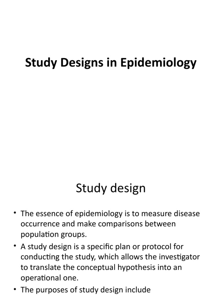Study Designs in Epidemiology | Download Free PDF | Randomized ...