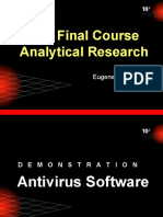 The Final Course Analytical Research: Eugene Kolesnik