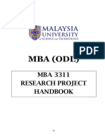 MUST Research Project Guidelines