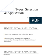 PUMP Types, Selection & Application: PP-207 Fluid Mechanics