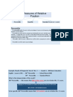 Measures of Relative Position: Percen&le