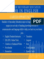 Major in English: Career Opportunities