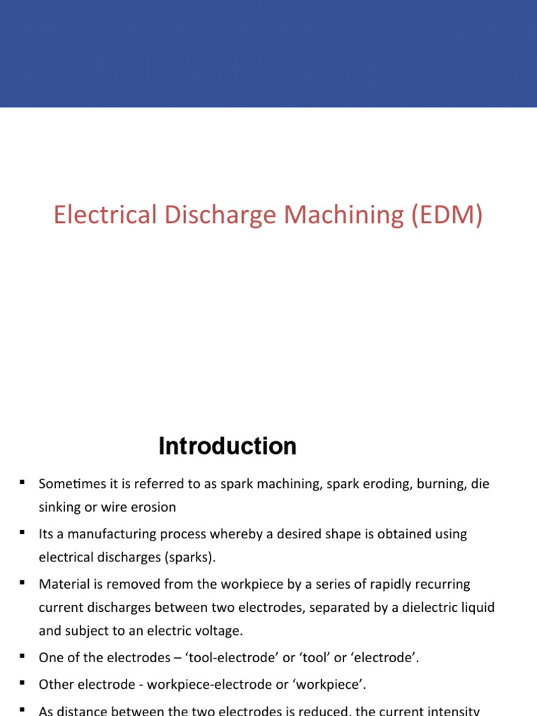 Electrical Discharge Machining (EDM) | PDF | Electrical Breakdown ...