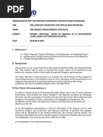 Activity Proposal - Tungo Sa Matatag at Matagumpay Na Pamilyang Pilipino