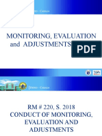 Monitoring, Evaluation and Adjustments (Mea)