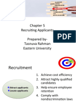 Recruiting Applicants Prepared By-Tasnuva Rahman Eastern University