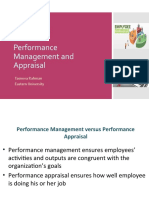 Performance Management and Appraisal: Tasnuva Rahman Eastern University