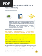 ABAP ON HANA Syllabus