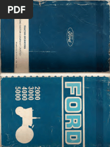 Ford Tractor Models 2000 3000 4000 and 5000 Operators Service Manual Text