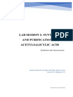 Lab Session 2: Synthesis and Purification of Acetylsalicylic Acid