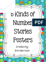 5 Kinds of Number Stories Posters Freebie