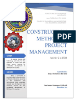 Construction Methods & Project Management: Activity 2 in CE11